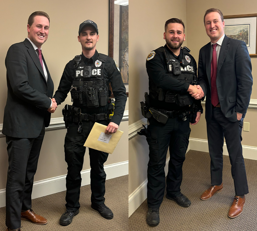 Photo of Officer Devin Cook and Officer Colin Miller