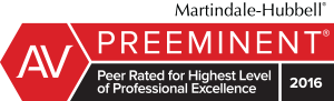 Martindale-Hubbell AV Preeminent, Peer Rated for Highest Level of Professional Excellence, 2016