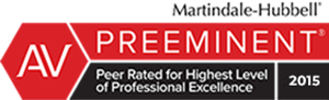 Martindale-Hubbell AV Preeminent, Peer Rated for Highest Level of Professional Excellence 2015